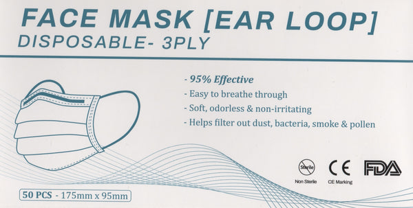 Disposable Face Mask 50 per Box